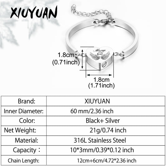 Heart Cremation Bracelet for Ashes