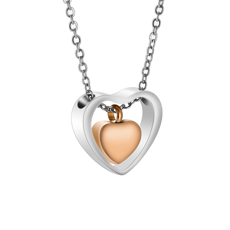 Stainless Steel Heart Cremation Necklace