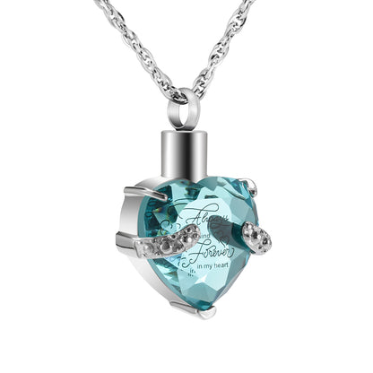 Heart Cremation Pendant Necklace for Women
