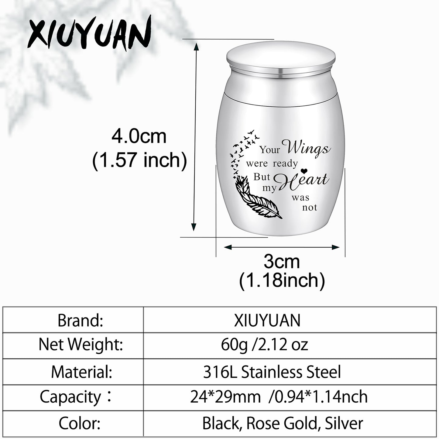 Feather Cremation Urns for Ashes