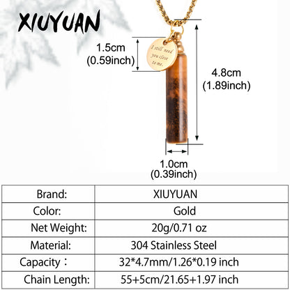 Unique Wooden Cremation Necklace