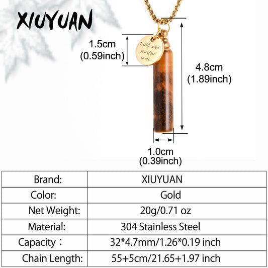 Unique Wooden Cremation Necklace