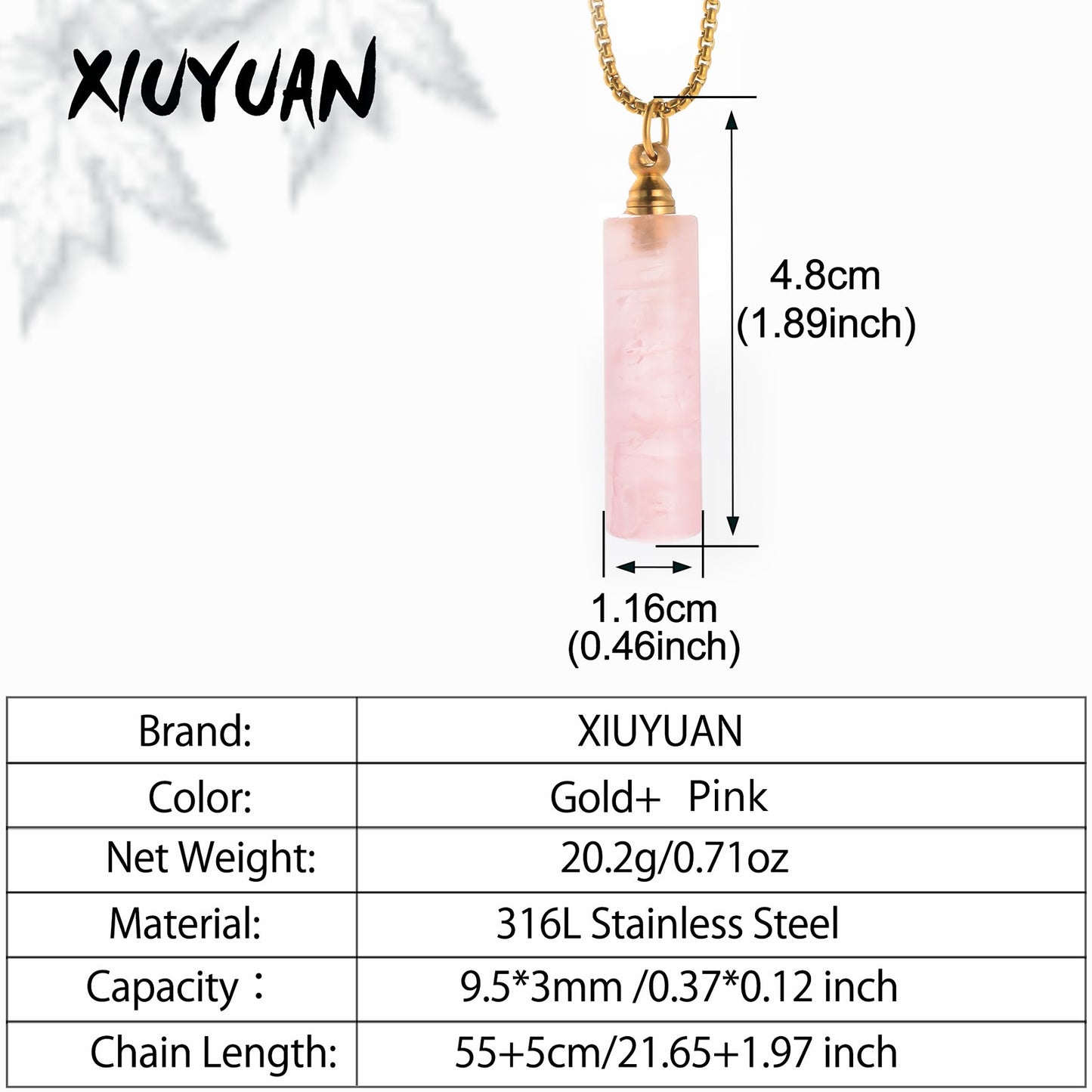 Cylindrical Cremation Pendant for Women