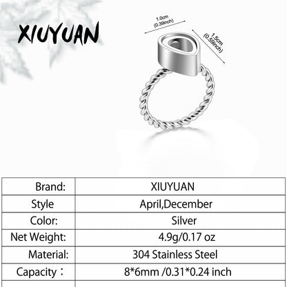 Transparent Teardrop Cremation Ring