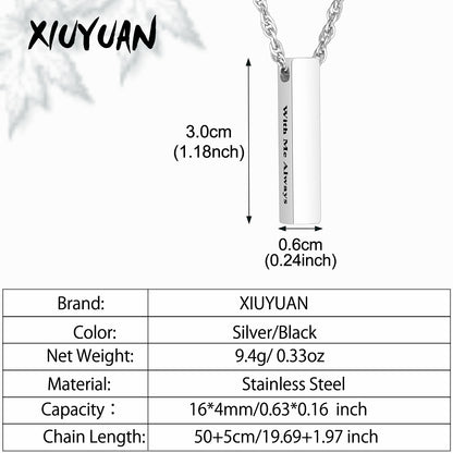 Simple Bar Cremation Necklace