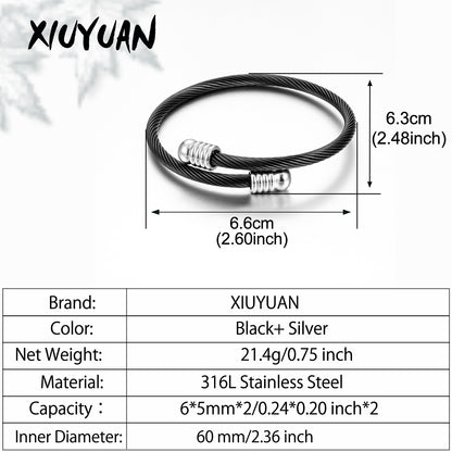 Black Cremation Bracelet for Men