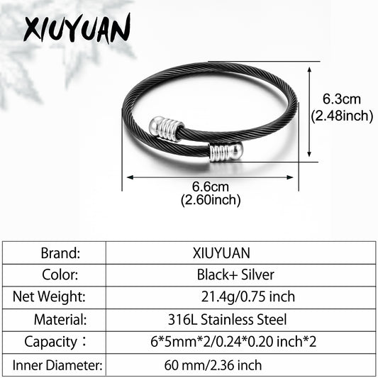 Black Cremation Bracelet for Men