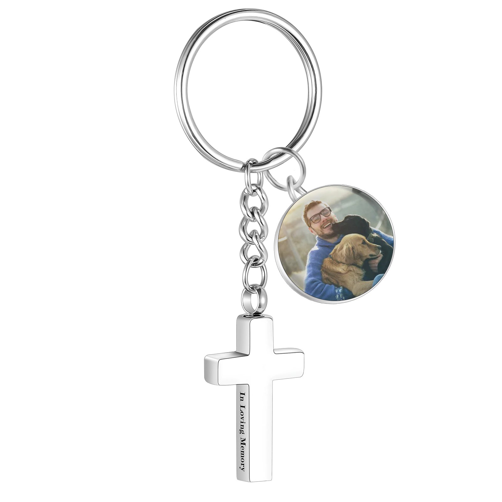 Cross Key Chain Cremation Jewelry
