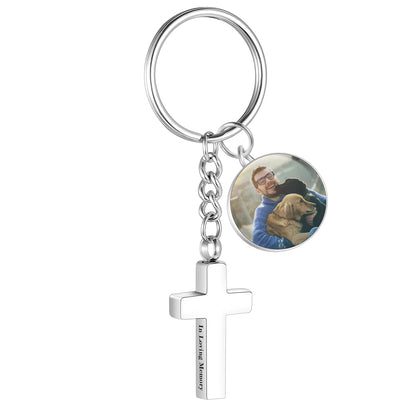 Cross Key Chain Cremation Jewelry