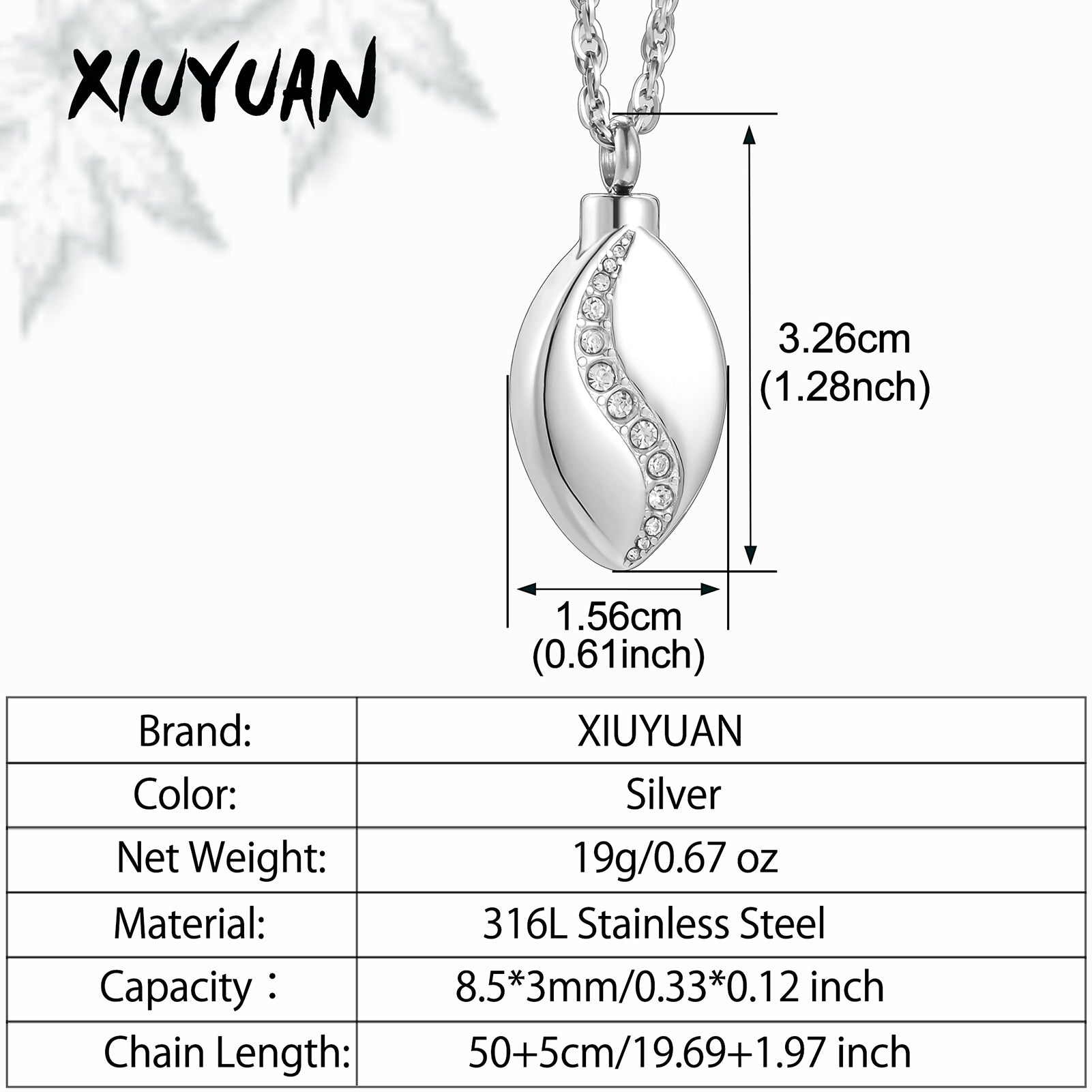 Memorial Cremation Jewelry for Women