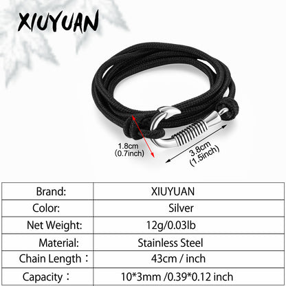 Silver Cremation Bracelet with Fish Hook