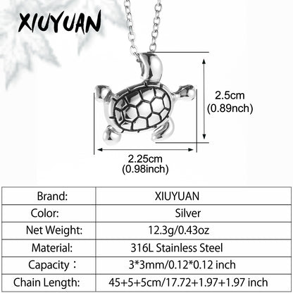 Silver Tortoise Cremation Jewelry