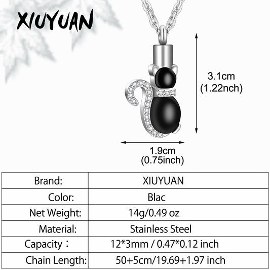 Cat Memorial Jewelry with Diamond
