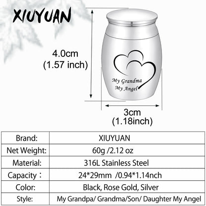 Double Heart Cremation Urnsto Hold Ashes