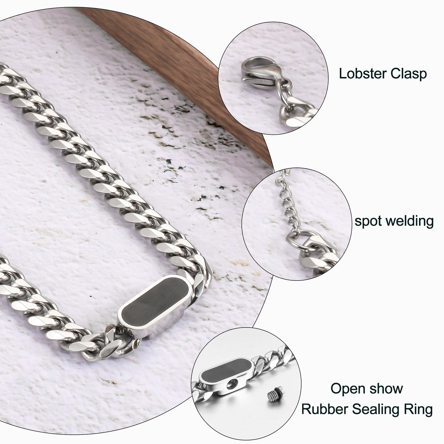 Cremation Ashes Brecelet for Man