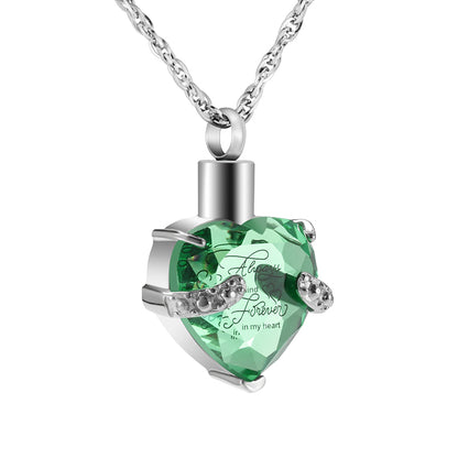 Heart Cremation Pendant Necklace for Women