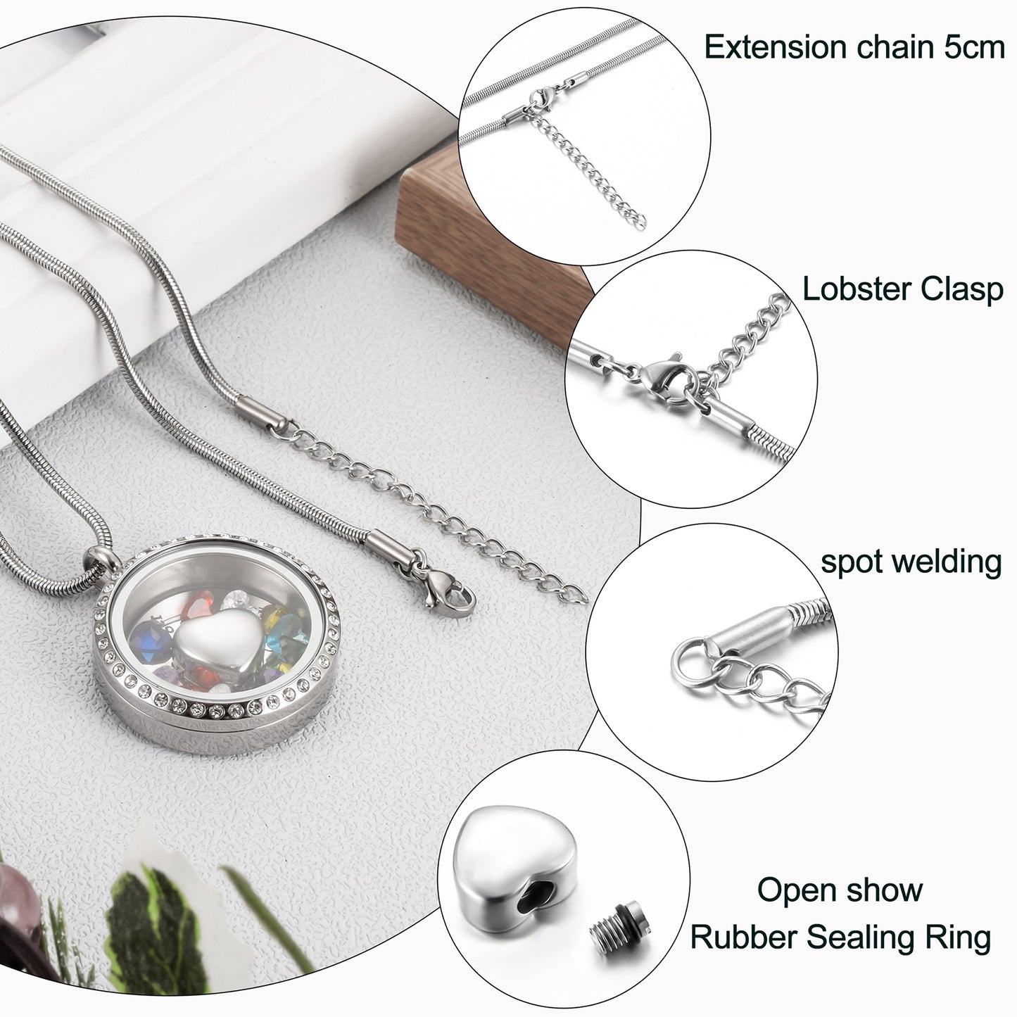 Glass Picture Frame Urn Jewerly