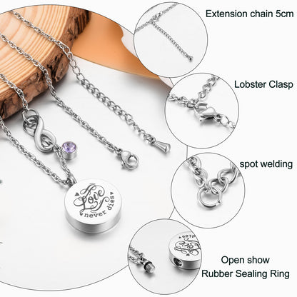 Memorial Cremation Pendant Necklace for Ashes