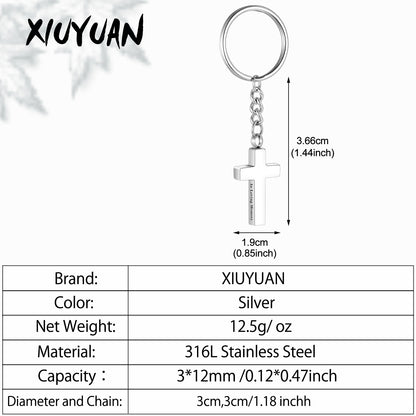 Cross Key Chain Cremation Jewelry