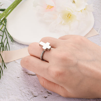 Steel Cross Cremation Ring
