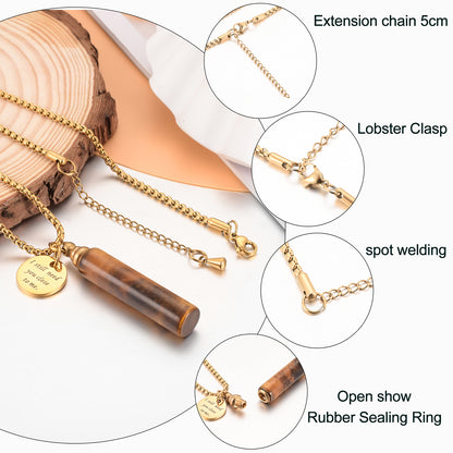 Unique Wooden Cremation Necklace