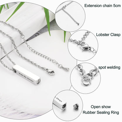 Simple Bar Cremation Necklace