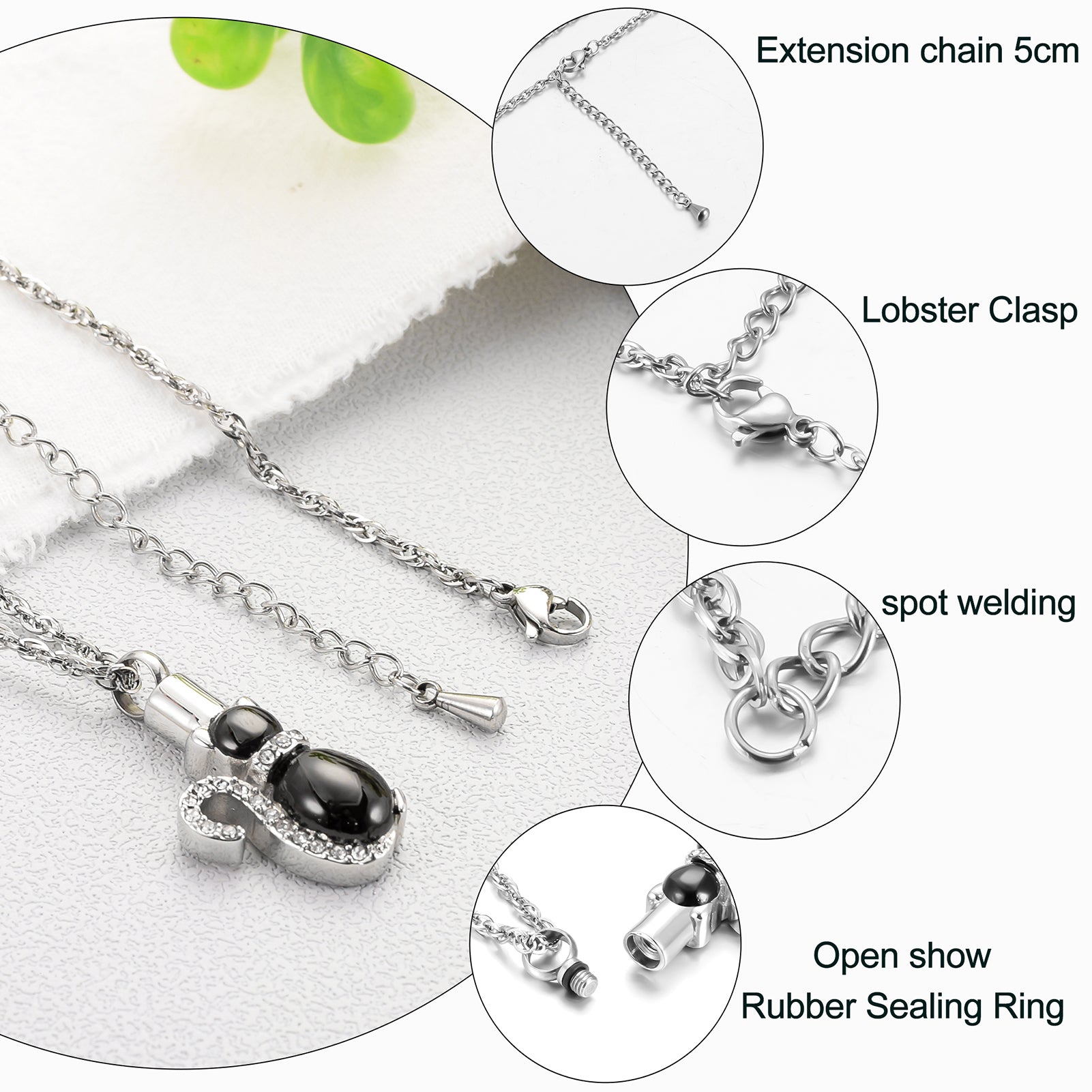 Cat Memorial Jewelry with Diamond