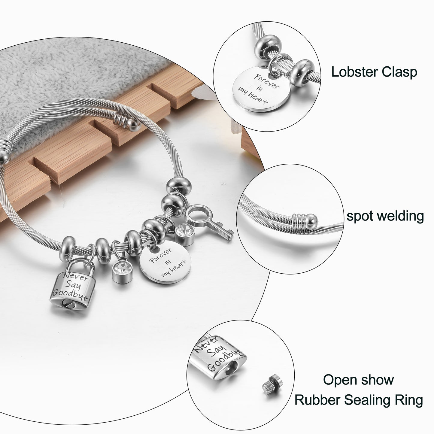 Unique Cremation Bangle for Ashes