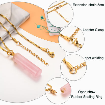 Cylindrical Cremation Pendant for Women