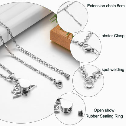 Lotus & Teardrop Cremation Necklace