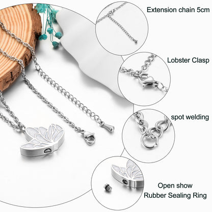 Unique Butterfly Memorial Necklace for Ashes