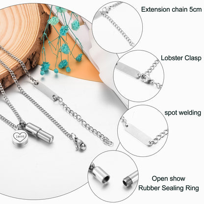 Pills Cremation Pendant Necklace for Ashes