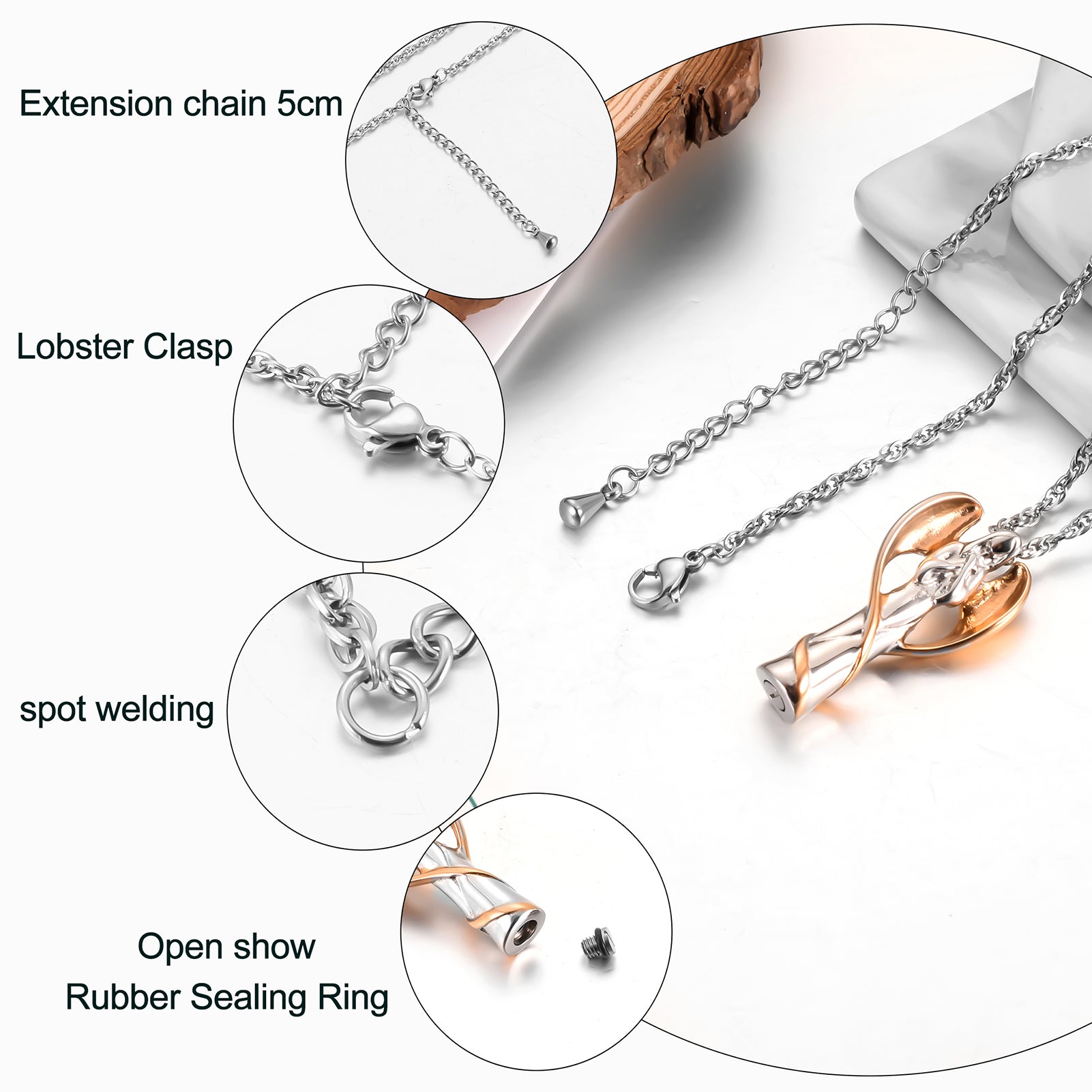 Memorial Angle Cremation Pendant