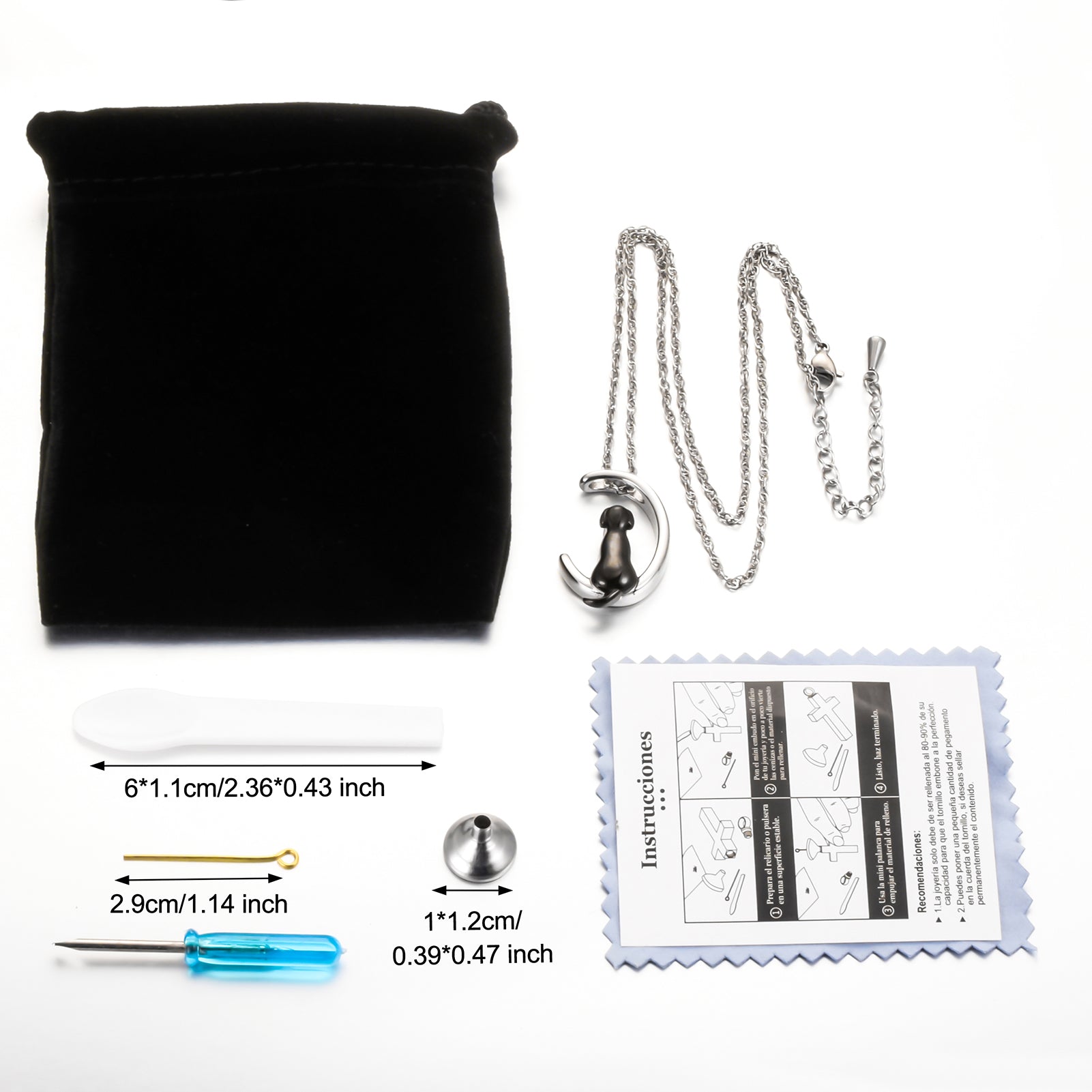 Stainless Steel Memorial Necklace for Beloved Pets Dog