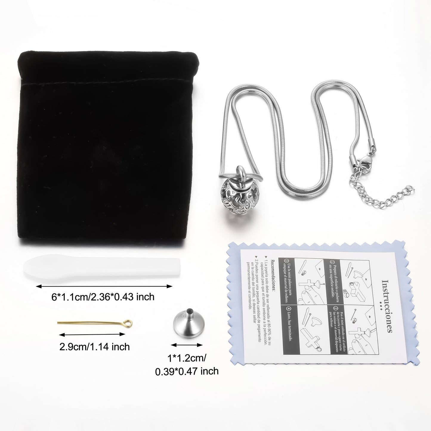 Lantern & Butterfly - Cylindrical Cremation Necklace