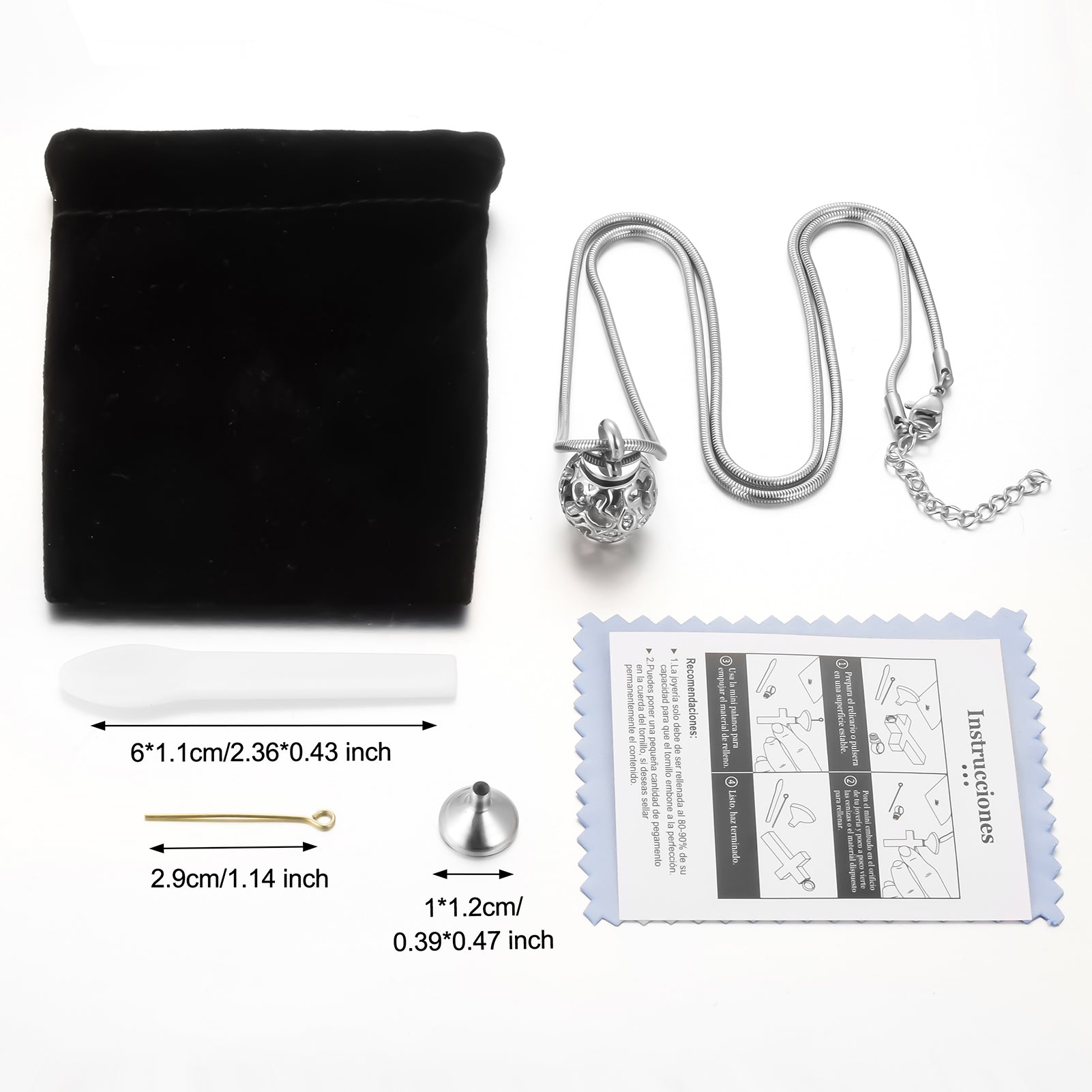 Lantern & Butterfly - Cylindrical Cremation Necklace