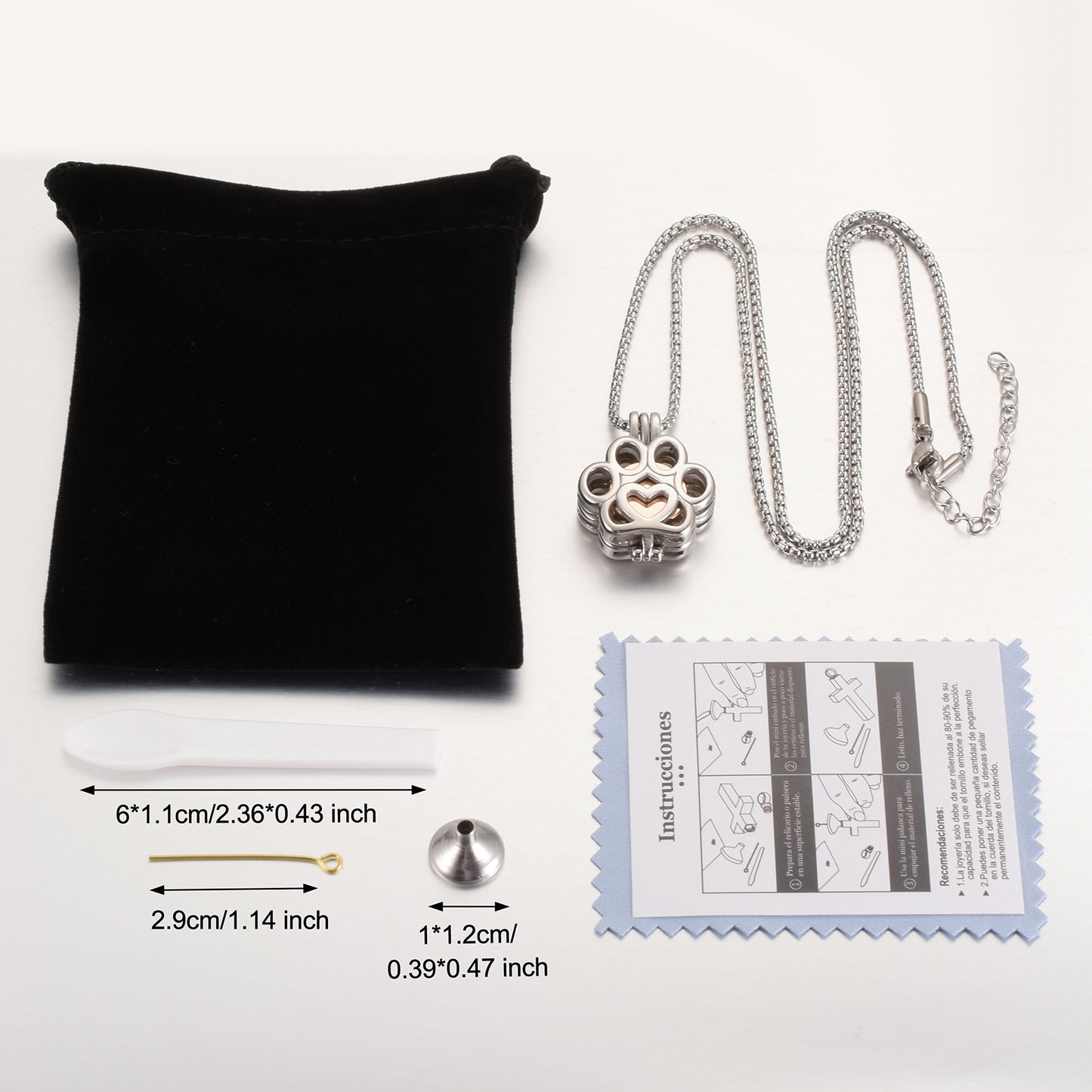 Eternity Paw Rose Gold Cremation Jewelry for Ashes