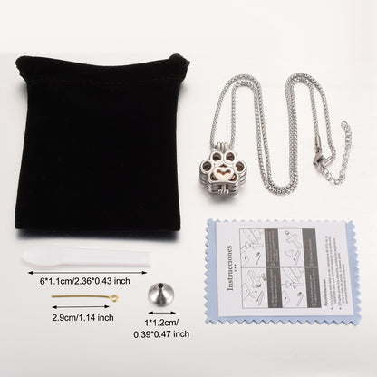 Eternity Paw Rose Gold Cremation Jewelry for Ashes