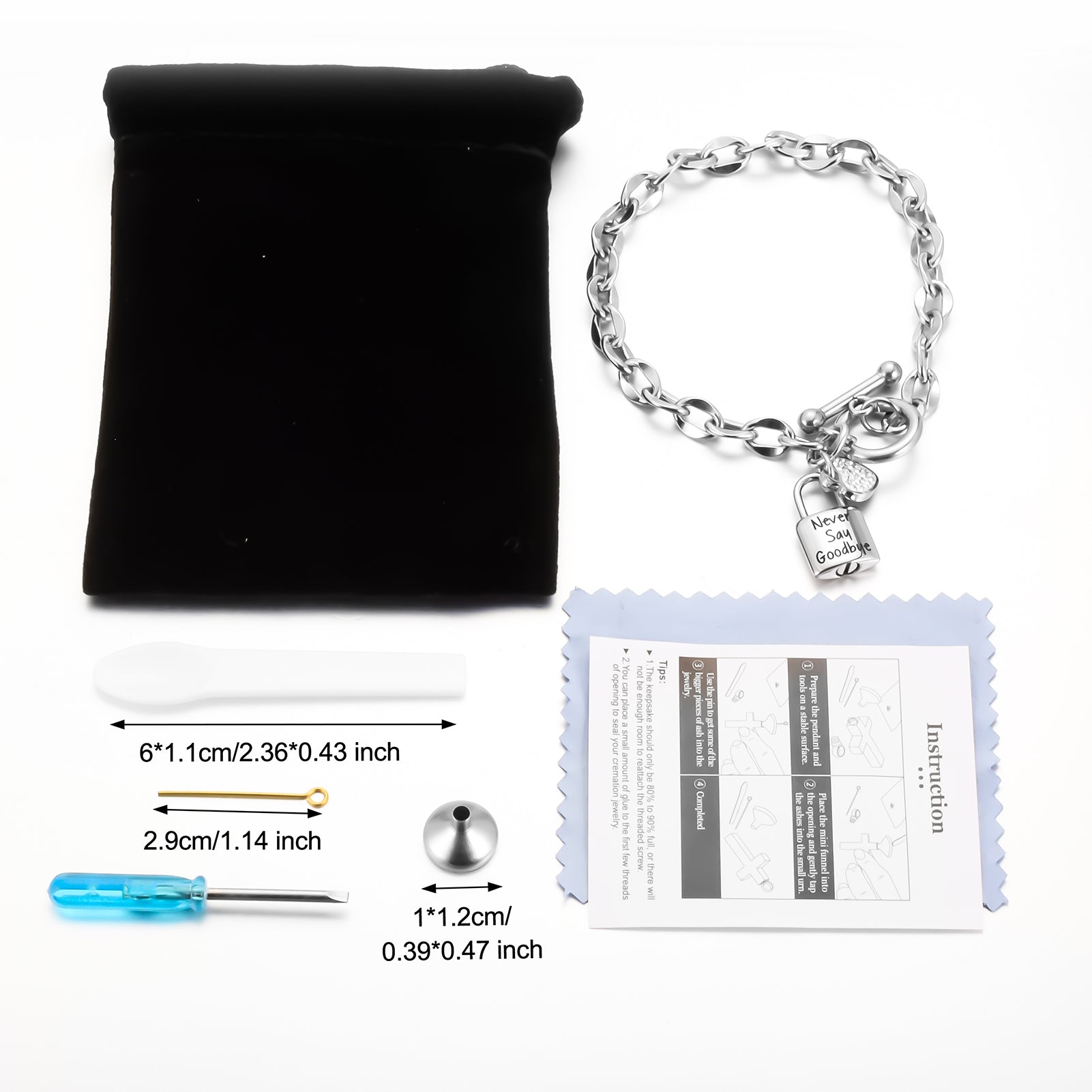 Memorial Cremation Bracelet Ashes Holder