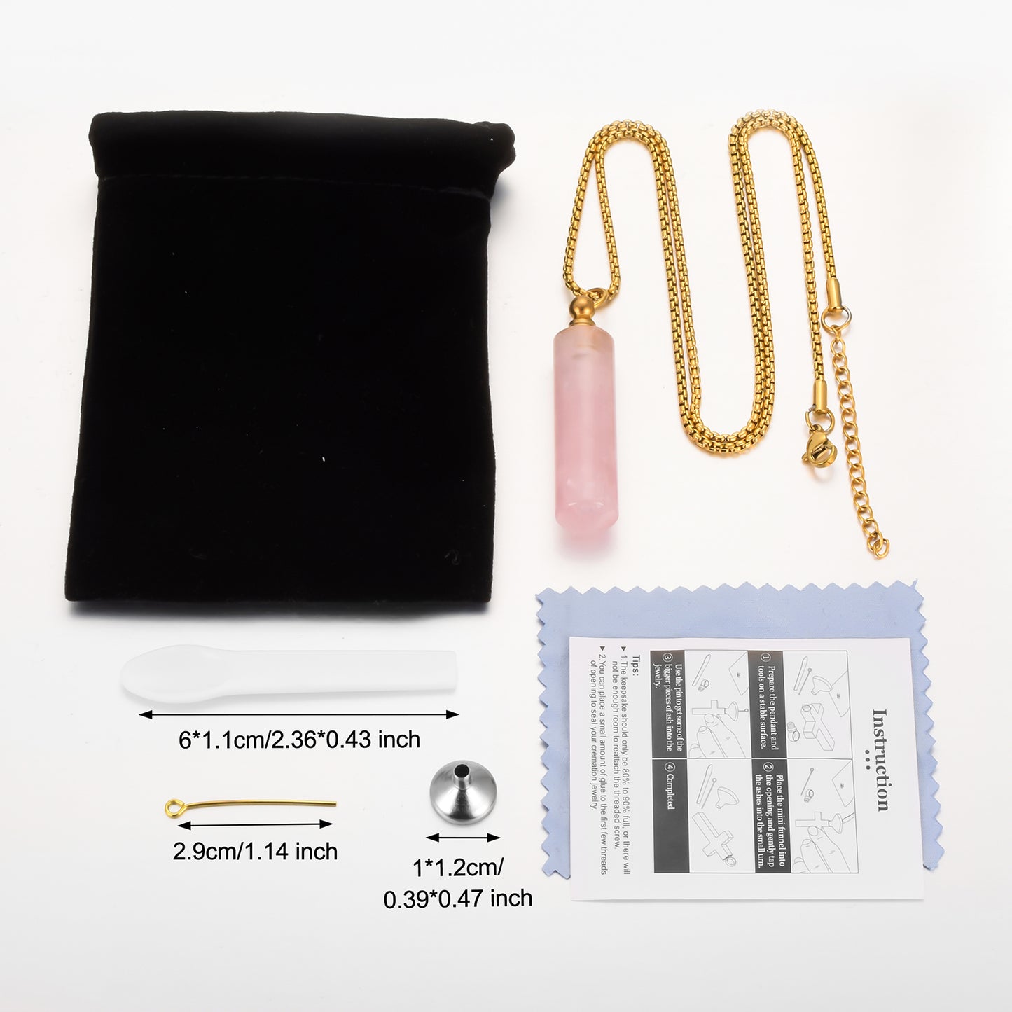 Cylindrical Cremation Pendant for Women