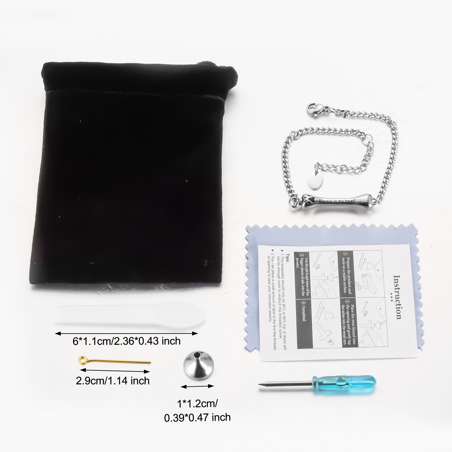 Paw Cremation Bracelet for Ashes