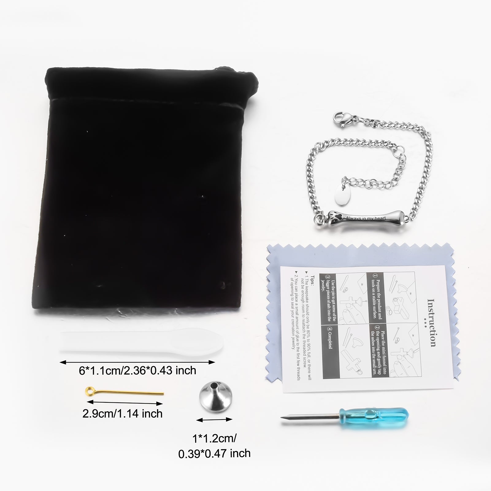 Paw Cremation Bracelet for Ashes