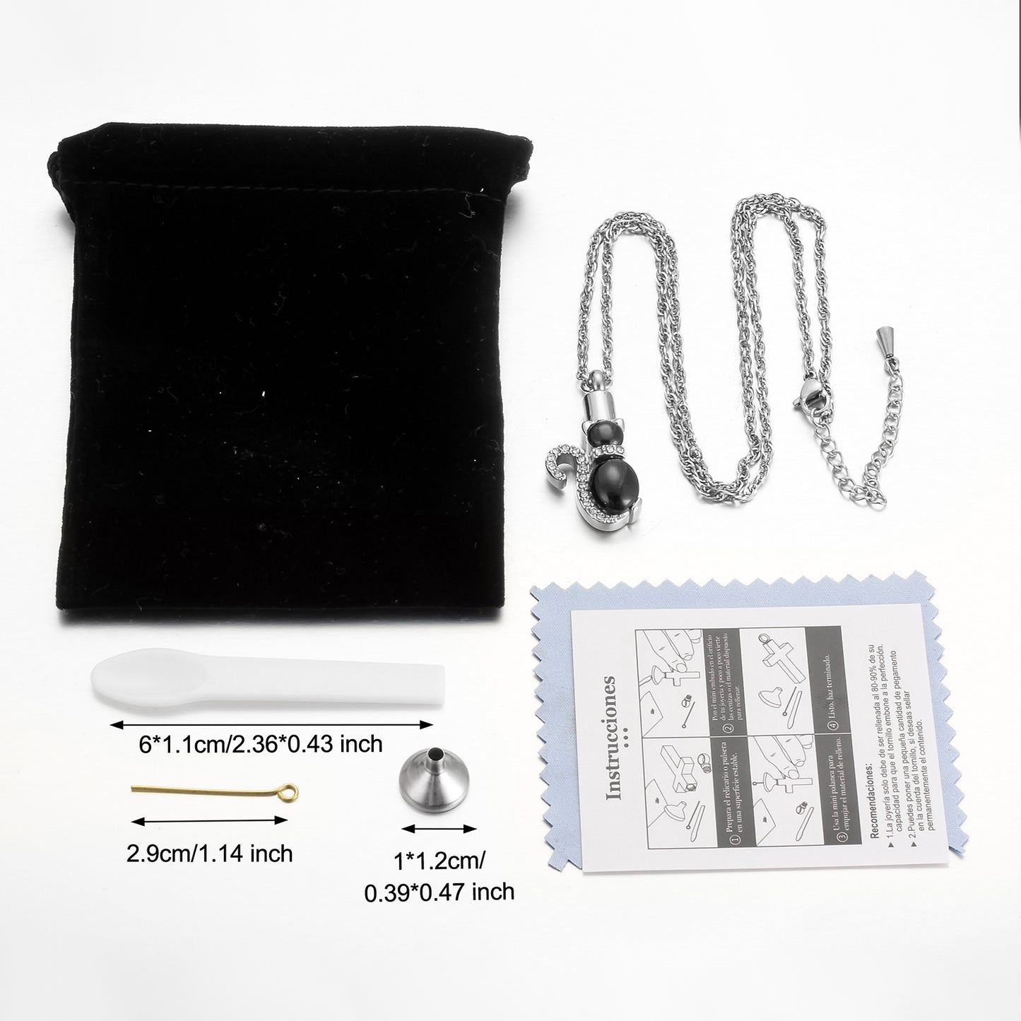 Cat Memorial Jewelry with Diamond