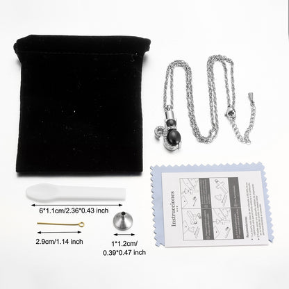 Cat Memorial Jewelry with Diamond