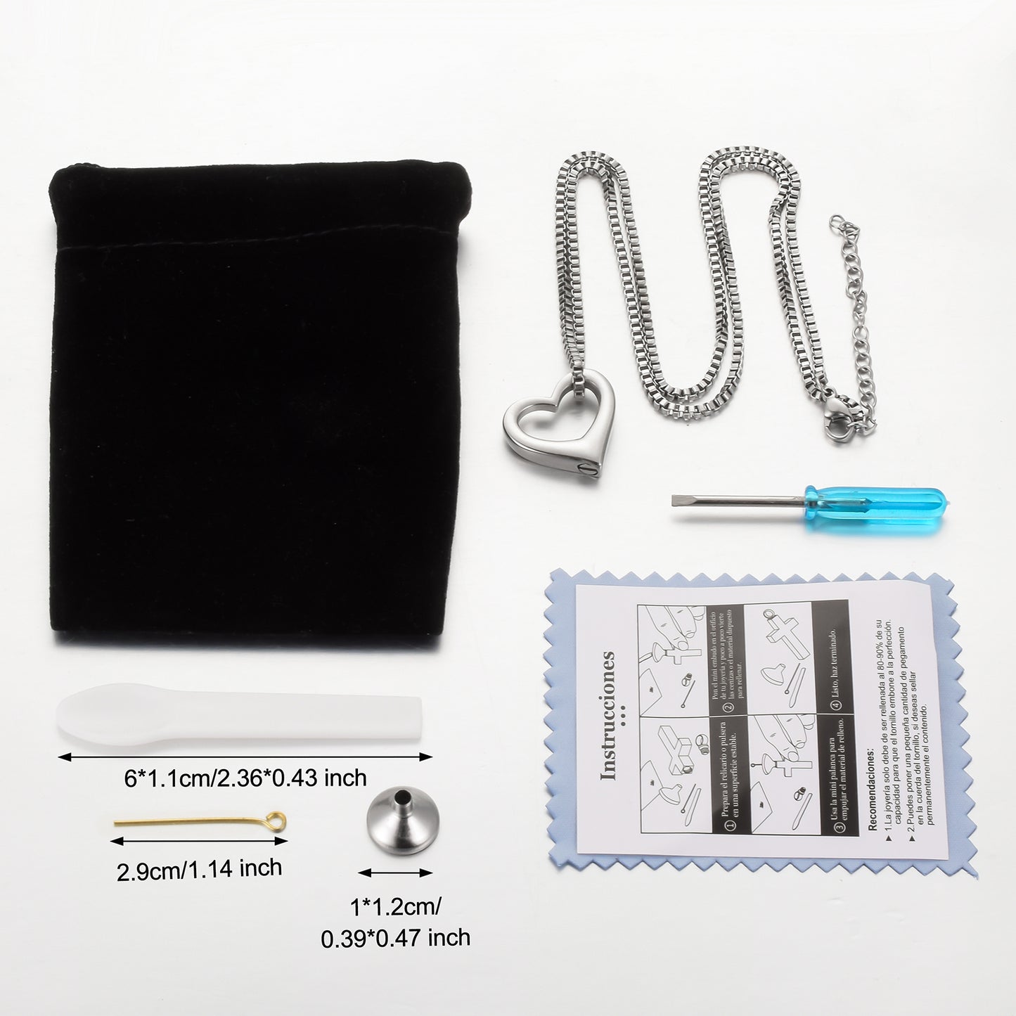 Simple Hearts Urns Necklace