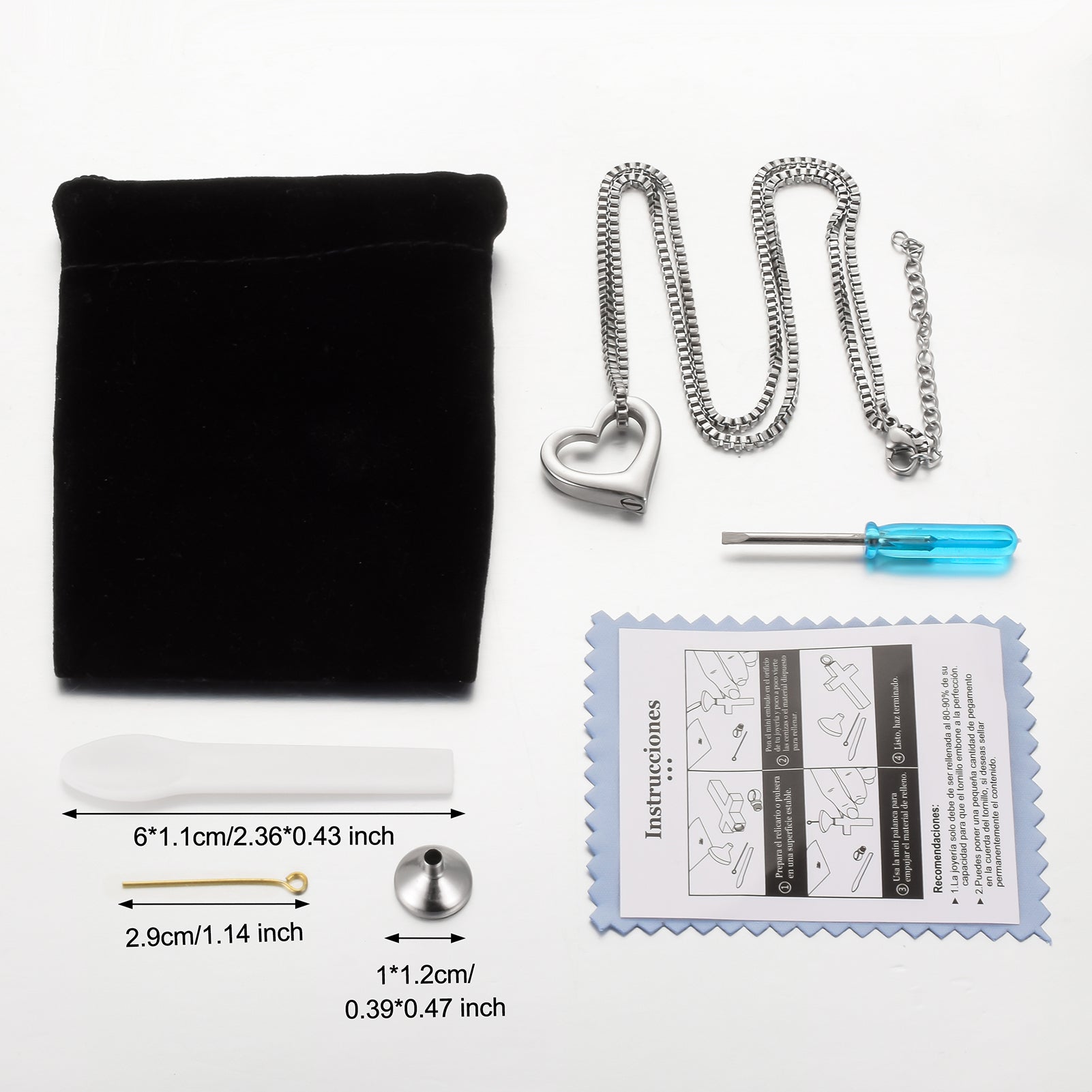 Simple Hearts Urns Necklace