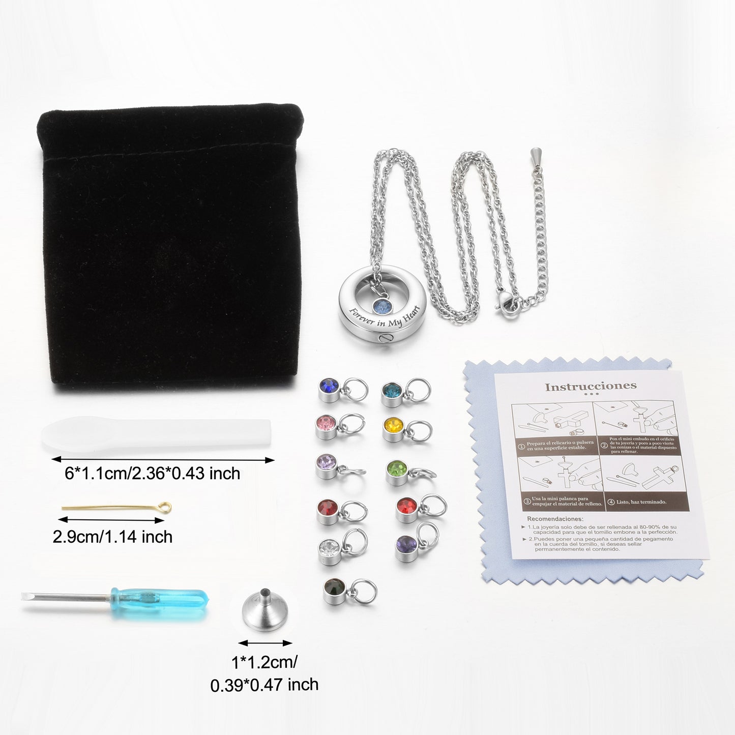 Forever in My Heart - Circle Cremation Necklace