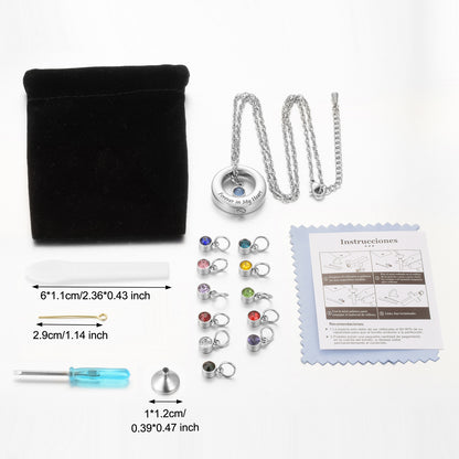 Forever in My Heart - Circle Cremation Necklace