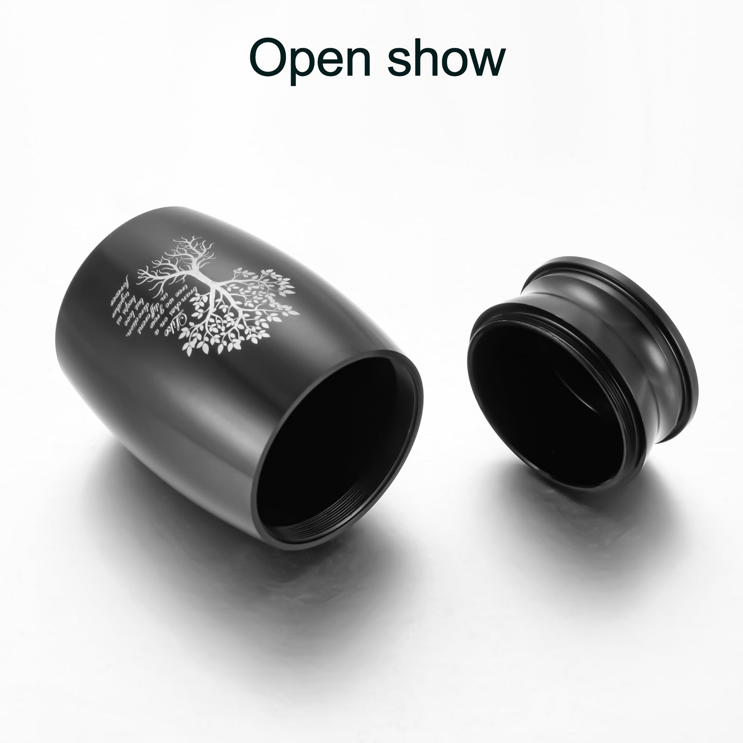 Black Cremation Urns with Tree of Life
