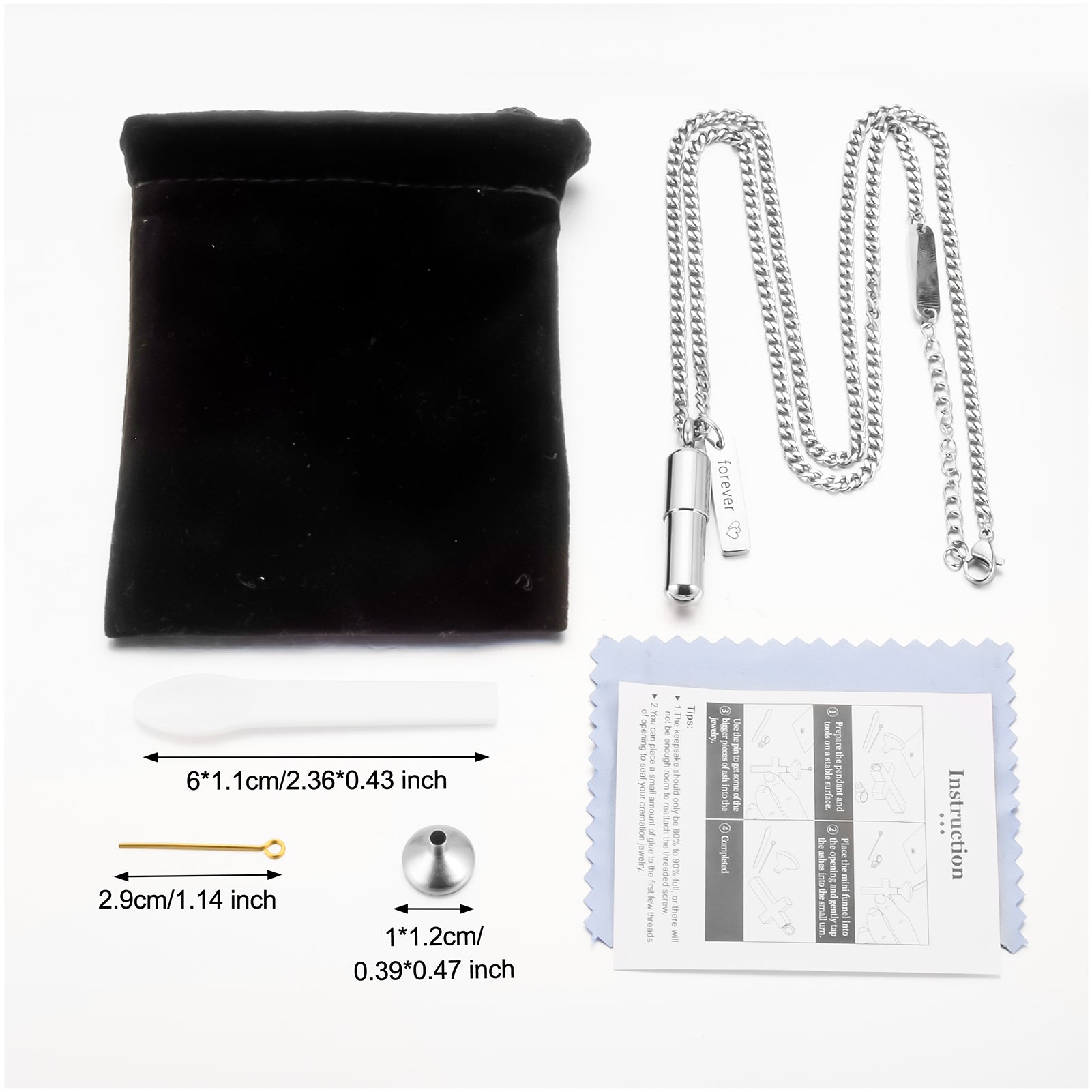 Filled Pills Cremation Pendant Necklace for Ashes